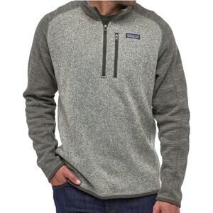 Patagonia Men's Better Sweater Gray 1/4 Zip Pullover Fleece Lined Size 3XL